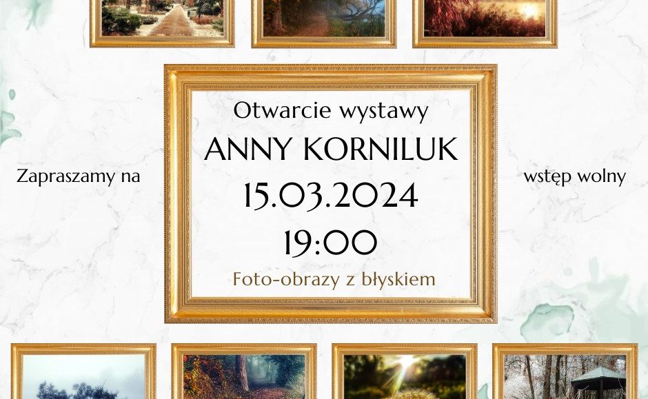 otwarcie wystawy anny korniluk foto obrazy z blyskiem