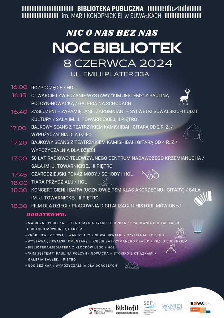 noc bibliotek 2024 plakat