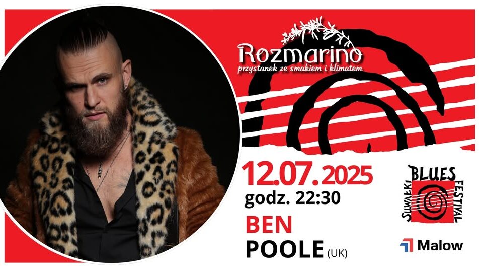 Ben Poole na scenie podczas koncertu
