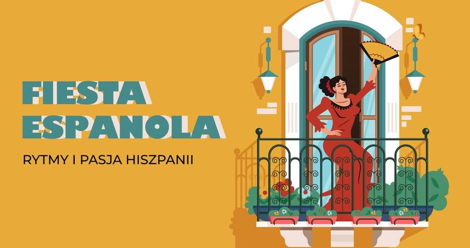 Grafika promująca koncert Fiesta Espanola z elementami hiszpańskiego tańca