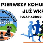 Plakat zapowiadający II Mistrzostwa Polski w Szachach Bieganych w Suwałkach 2025