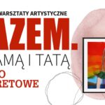 kolorowe portrety namalowane przez dzieci i rodziców