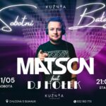 DJ Matson oraz DJ Hołek na plakacie promującym imprezę Sobotni Bałagan