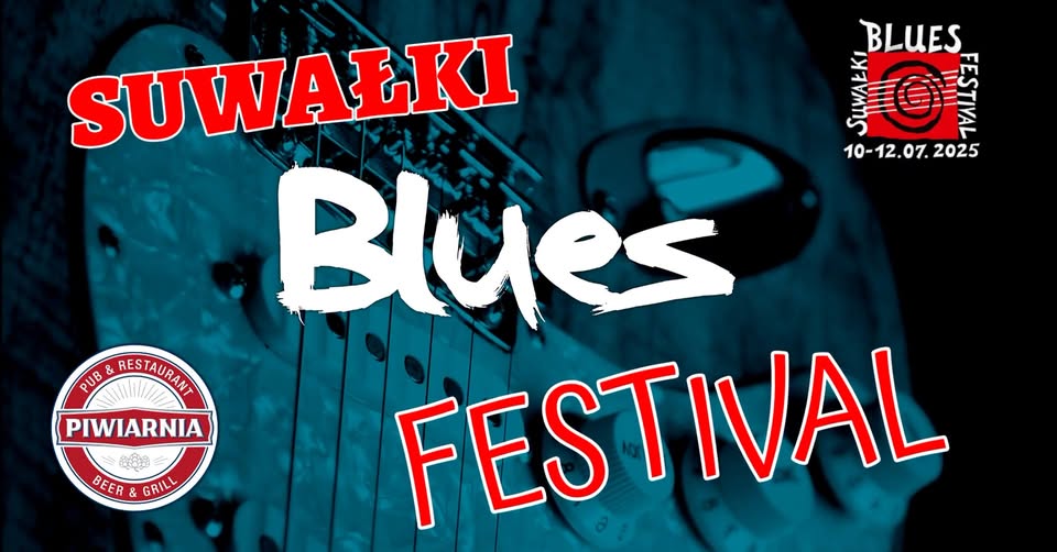 Suwałki Blues Festival - koncerty klubowe w Piwiarni Plakat informujący o koncertach klubowych podczas Suwałki Blues Festival w Piwiarni