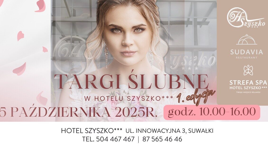 Targi Ślubne w Hotelu Szyszko para młoda na tle dekoracji ślubnych