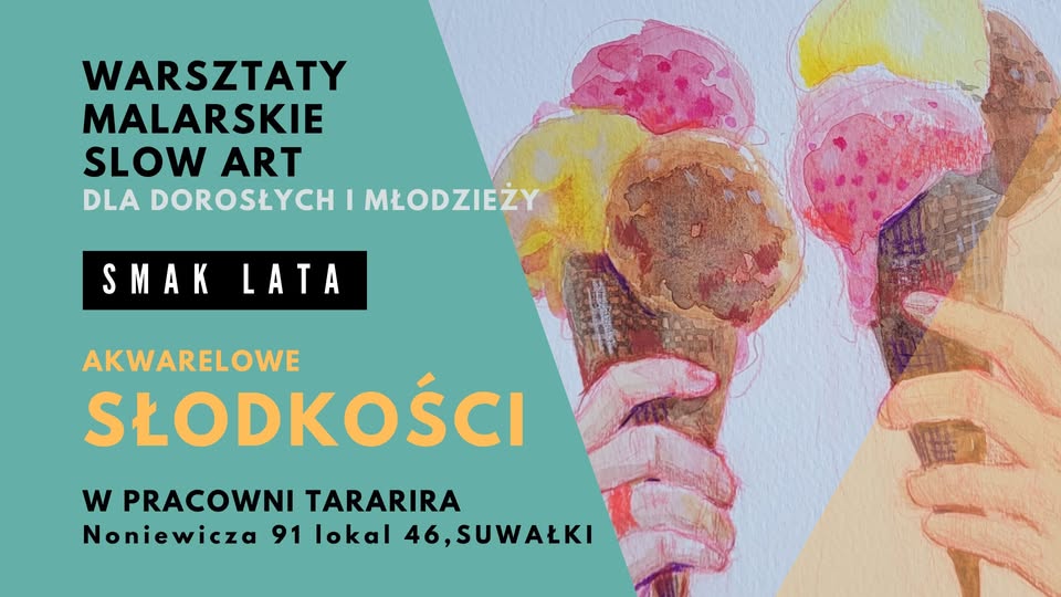 Akwarelowe warsztaty Smak lata Akwarelowe ilustracje letnich owoców i deserów