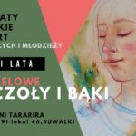 Ilustracja akwarelowa przedstawiająca pszczoły i letnie owady