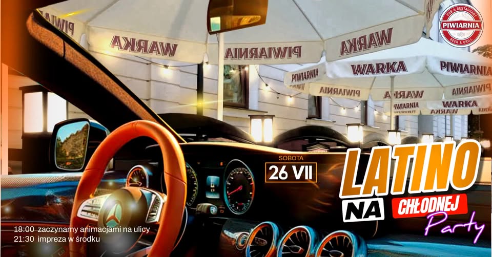 Latino na Chłodnej vol.2 Plakat promocyjny wydarzenia Latino na Chłodnej vol.2 przedstawiający nazwę i datę imprezy