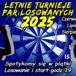 Tarcza do darta z wbitymi lotkami