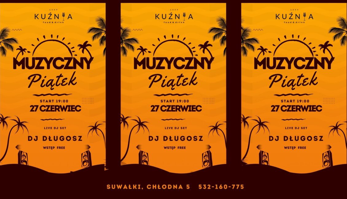 Muzyczny piątek Chill and Drink z DJ Długoszem DJ Długosz podczas występu muzycznego
