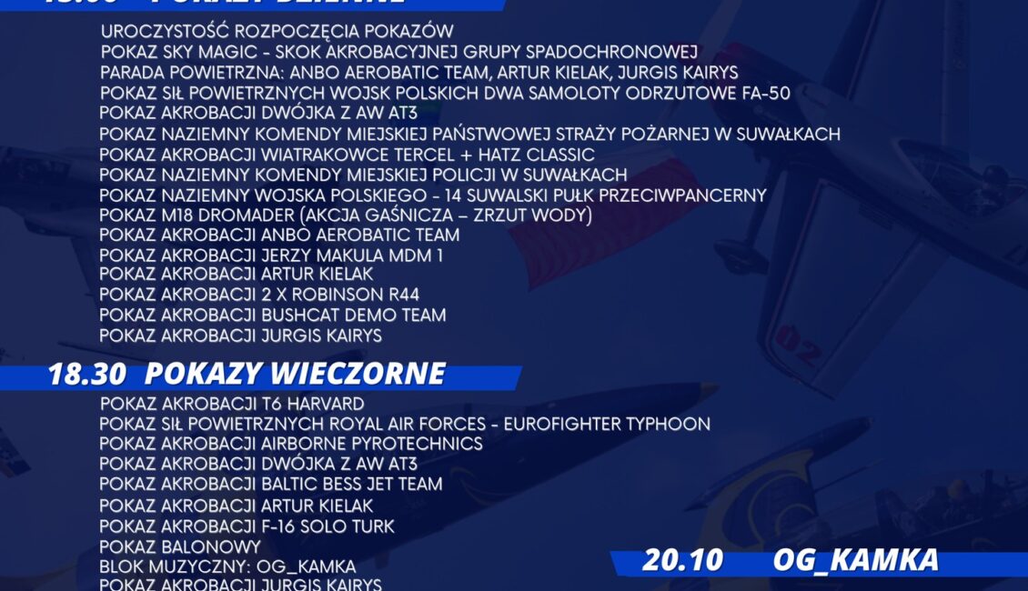 Odlotowe Suwałki Air Show 2025 – spektakularne wydarzenie lotnicze już 28 czerwca odlotowe suwalki air show 2025 spektakularne wydarzenie lotnicze juz 28 czerwca