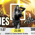 Plakat informujący o Blues Afterparty w Lux Night Club Suwałki