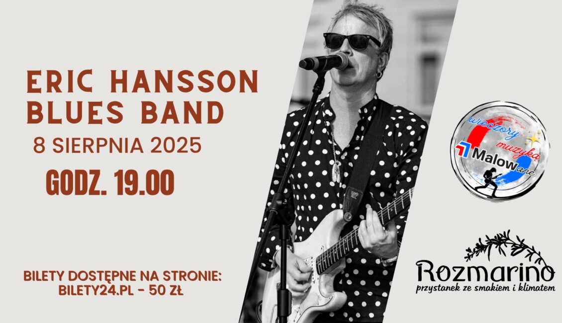 Eric Hansson Blues Band (SE/PL) Eric Hansson z gitarą podczas koncertu