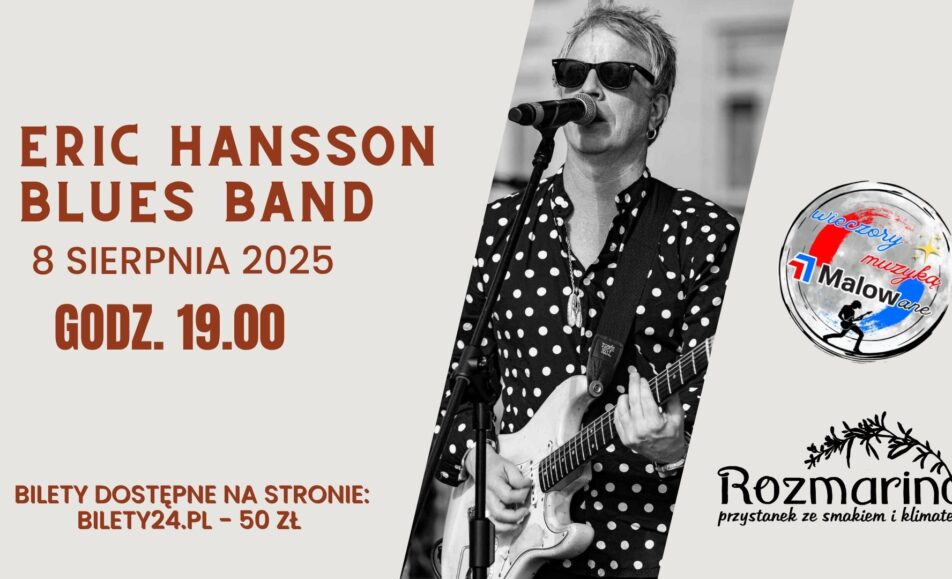 Eric Hansson z gitarą podczas koncertu