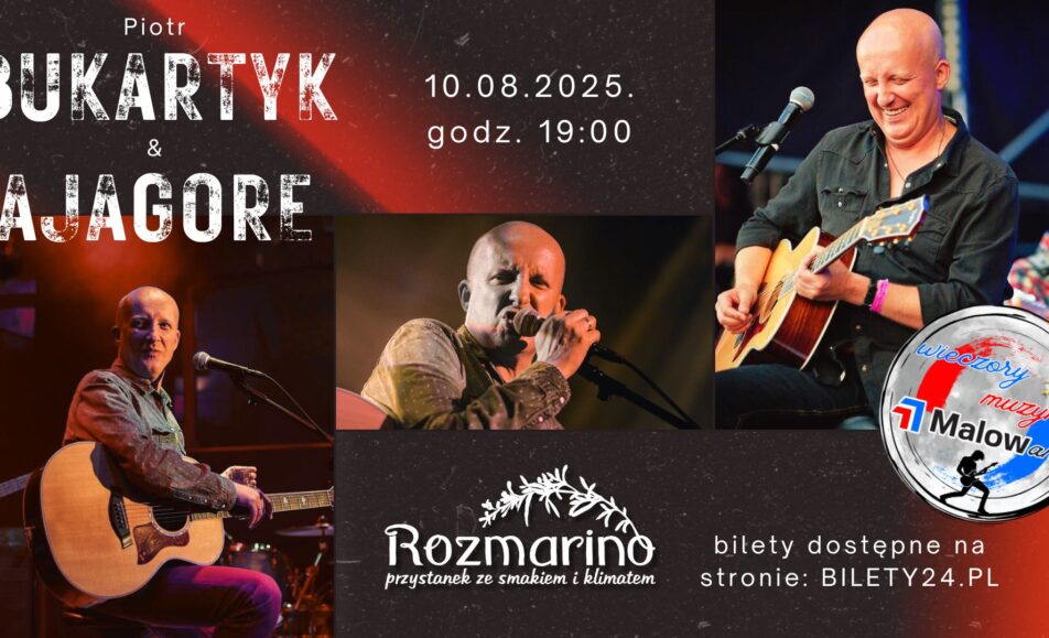 Piotr Bukartyk i zespół Ajagore podczas występu na scenie