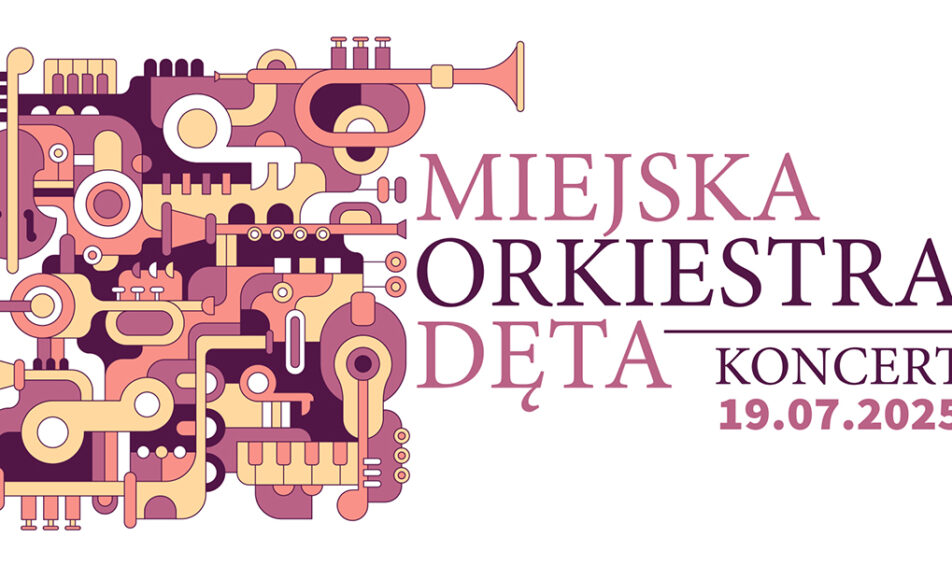 Plakat letniego koncertu Miejskiej Orkiestry Dętej