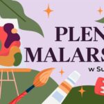 Pędzle i farby używane podczas pleneru malarskiego