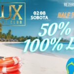 Plakat imprezy w Lux Night Club z DJ-em Bercikiem