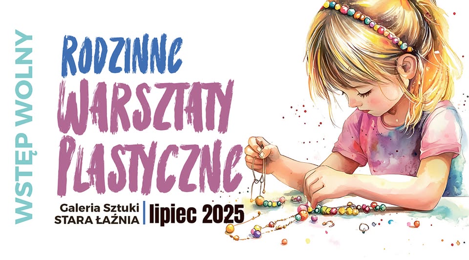 Rodzinne warsztaty plastyczne w Starej Łaźni Kolorowe kolażowe pocztówki przedstawiające charakterystyczne miejsca w Suwałkach
