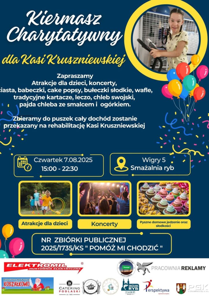 rodzinny piknik i kiermasz charytatywny dla kasi kruszniewskiej pomozmy jej stanac na nogi