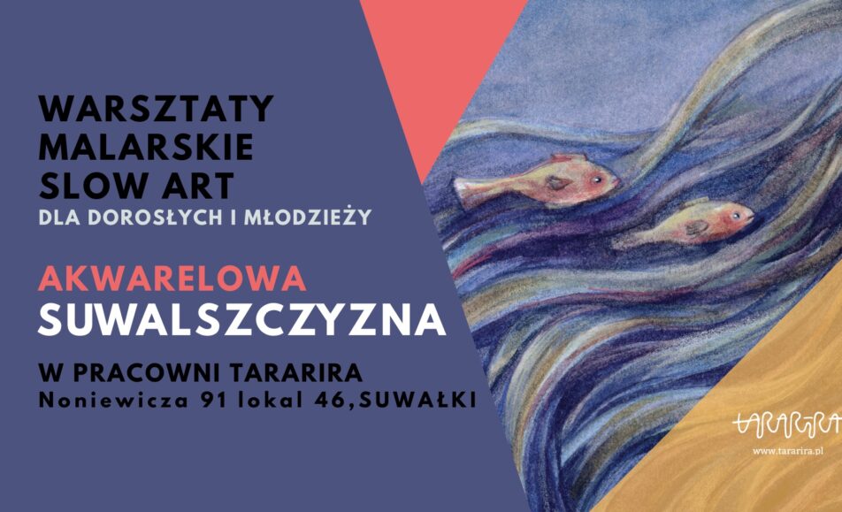 Akwarelowe pocztówki przedstawiające krajobrazy Suwalszczyzny