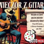 Gitarzysta występujący na żywo w restauracji