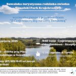Plakat wycieczki pieszej z Czajewszczyzny na Górę Zamkową organizowanej przez Suwalski Park Krajobrazowy