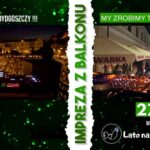 DJ Tomi grający z balkonu podczas imprezy na Chłodnej w Suwałkach