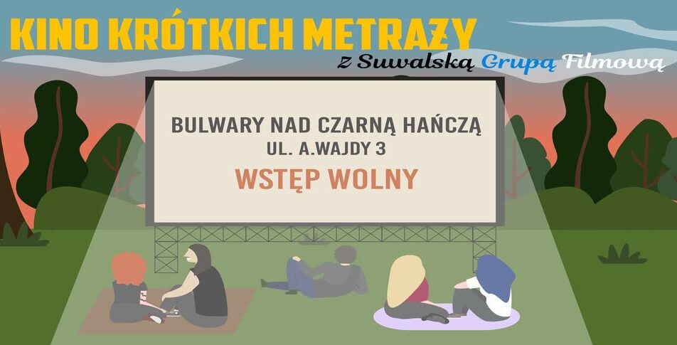 Plakat wydarzenia Kino Krótkich Metraży z Suwalską Grupą Filmową