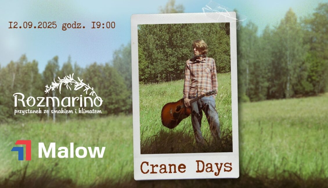 Koncert - Crane Days Crane Days podczas występu z gitarą akustyczną