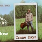 Crane Days podczas występu z gitarą akustyczną