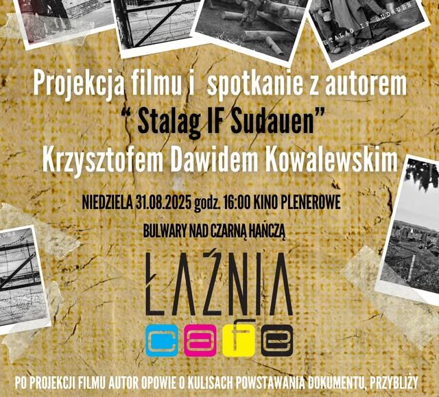 Kadr z filmu dokumentalnego o obozie jenieckim Stalag IF Sudauen
