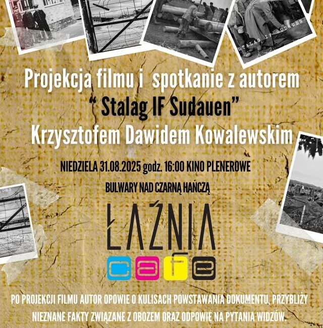 Kadr z filmu dokumentalnego o obozie jenieckim Stalag IF Sudauen