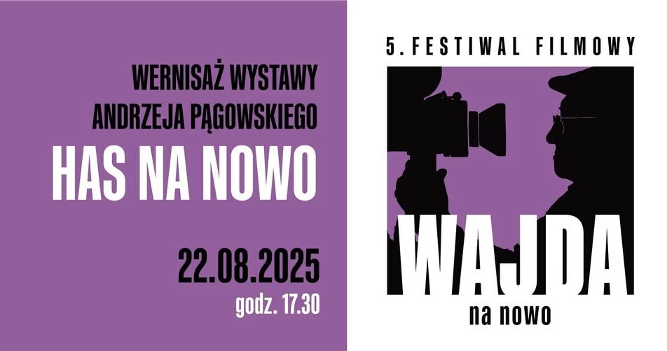 Plakat wystawy HAS na nowo autorstwa Andrzeja Pągowskiego