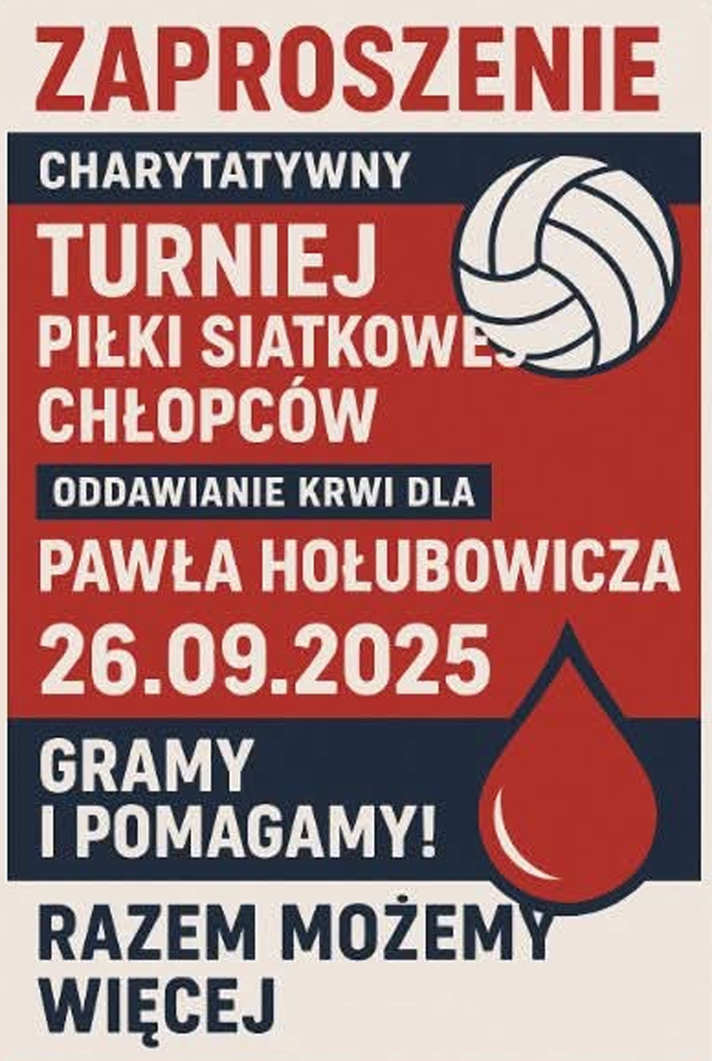 Charytatywny Turniej Piłki Siatkowej na rzecz Pawła Hołubowicza w Suwałkach