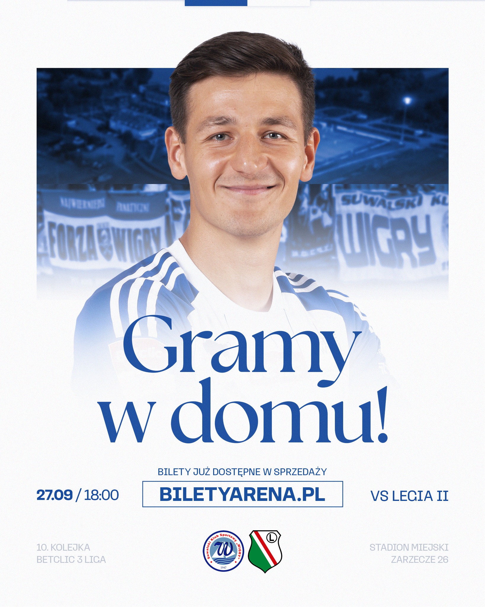 Mecz Wigry Suwałki kontra Legia II Warszawa w 10. kolejce Betclic 3. ligi