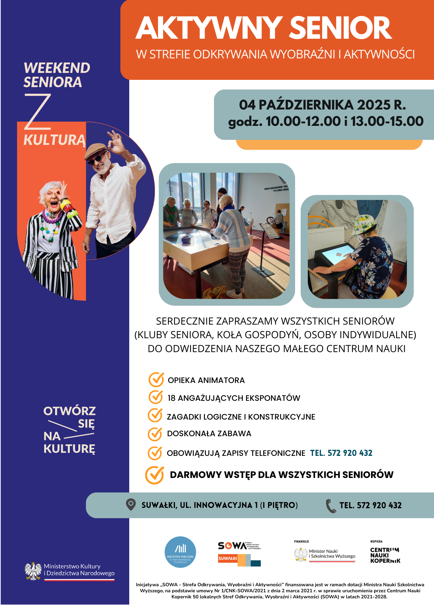 Weekend Seniora z Kulturą w SOWA Suwałki