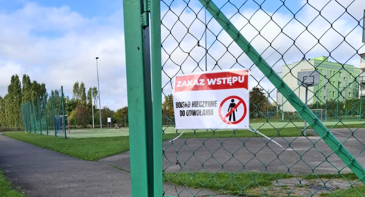 boiska na osiedlu kamena nieczynne z powodu aktow wandalizmu