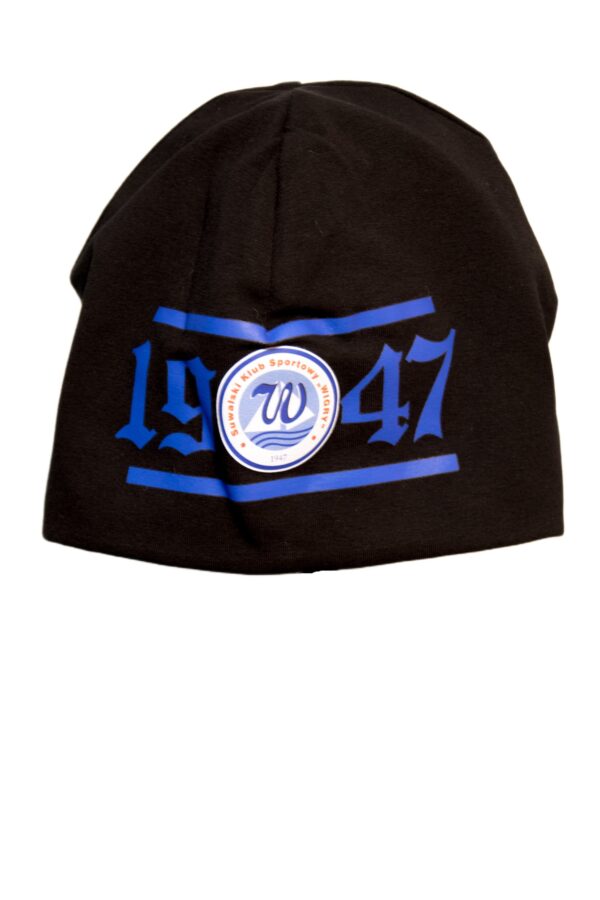 Czapka beanie Wigry Suwałki „1947” – czarna, rozmiar M