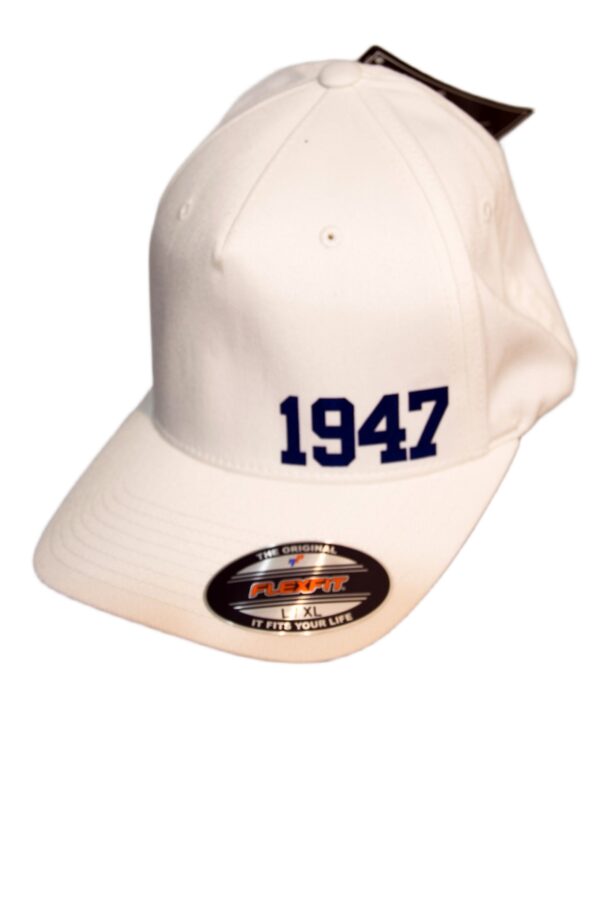 Czapka z daszkiem Wigry Suwałki „1947” - biała, Flexfit