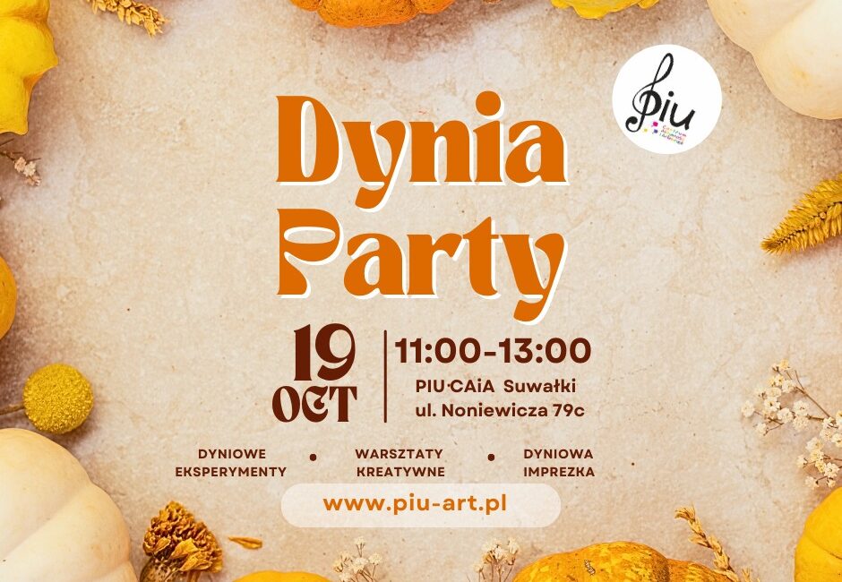 Dynia Party Dzieci biorące udział w jesiennych warsztatach z dyniami