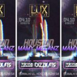 Plakat imprezy z DJ-ką Dizzkats w Suwałkach