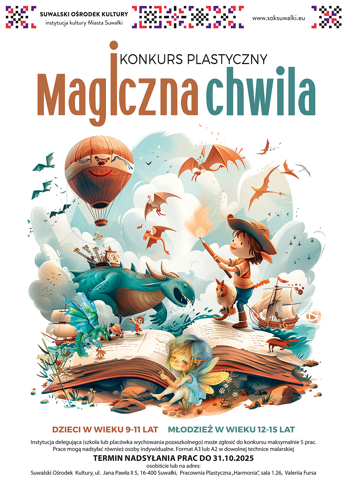 Konkurs plastyczny „Magiczne chwile” dla dzieci i młodzieży w Suwałkach