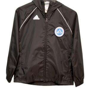 Kurtka Adidas CORE18 Wigry Suwałki – czarno-biała, rozmiar 140