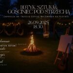 płótno na sztalugach przygotowane do malowania w ogrodzie