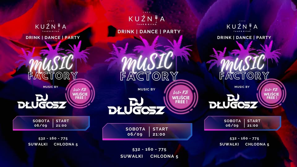 Music Factory 6/09 – DJ Długosz plakat imprezy w Music Factory z DJ-em Długoszem