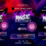 Plakat imprezy z DJ Malem w Music Factory 13 września