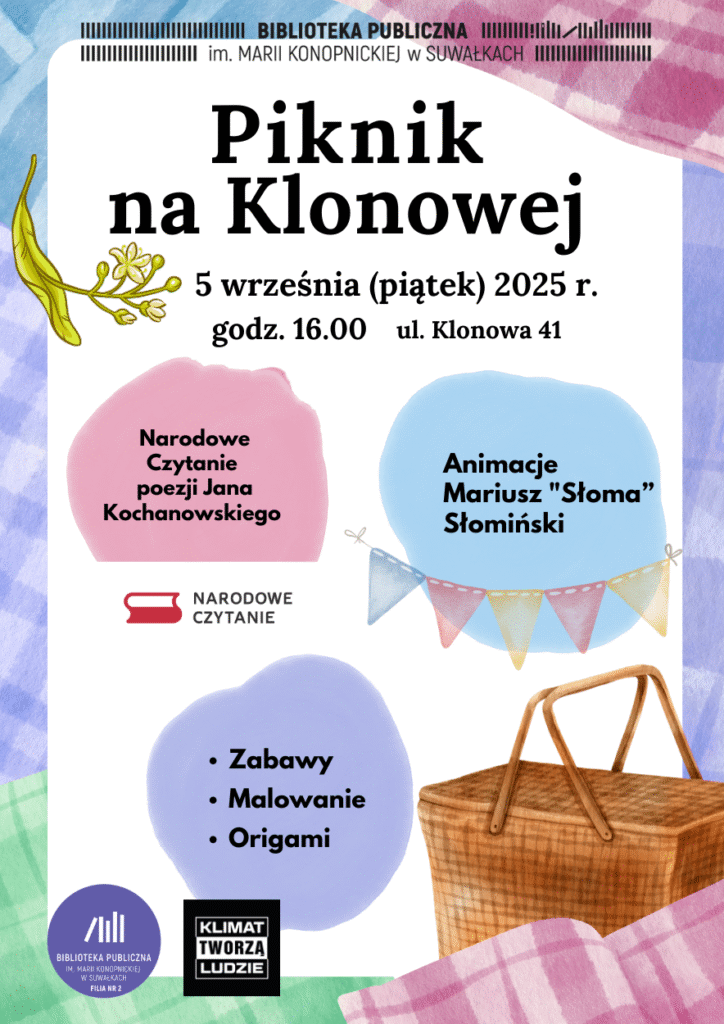 piknik na klonowej w suwalskiej bibliotece