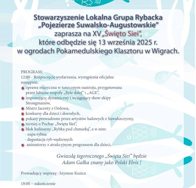 Święto Siei 2025 Plakat wydarzenia Święto Siei 2025 w Wigrach