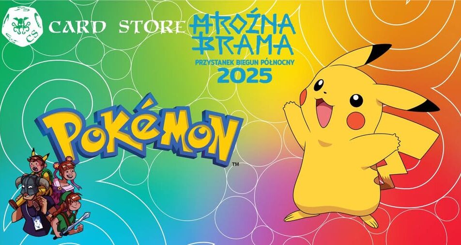 plakat turnieju Pokemon podczas festiwalu Mroźna Brama 2025 w Suwałkach